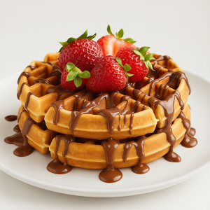 Wafles con fruta
